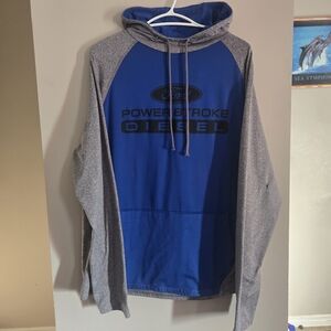 Ford Blue and Gray PowerStroke Diesel Hooded Pullover